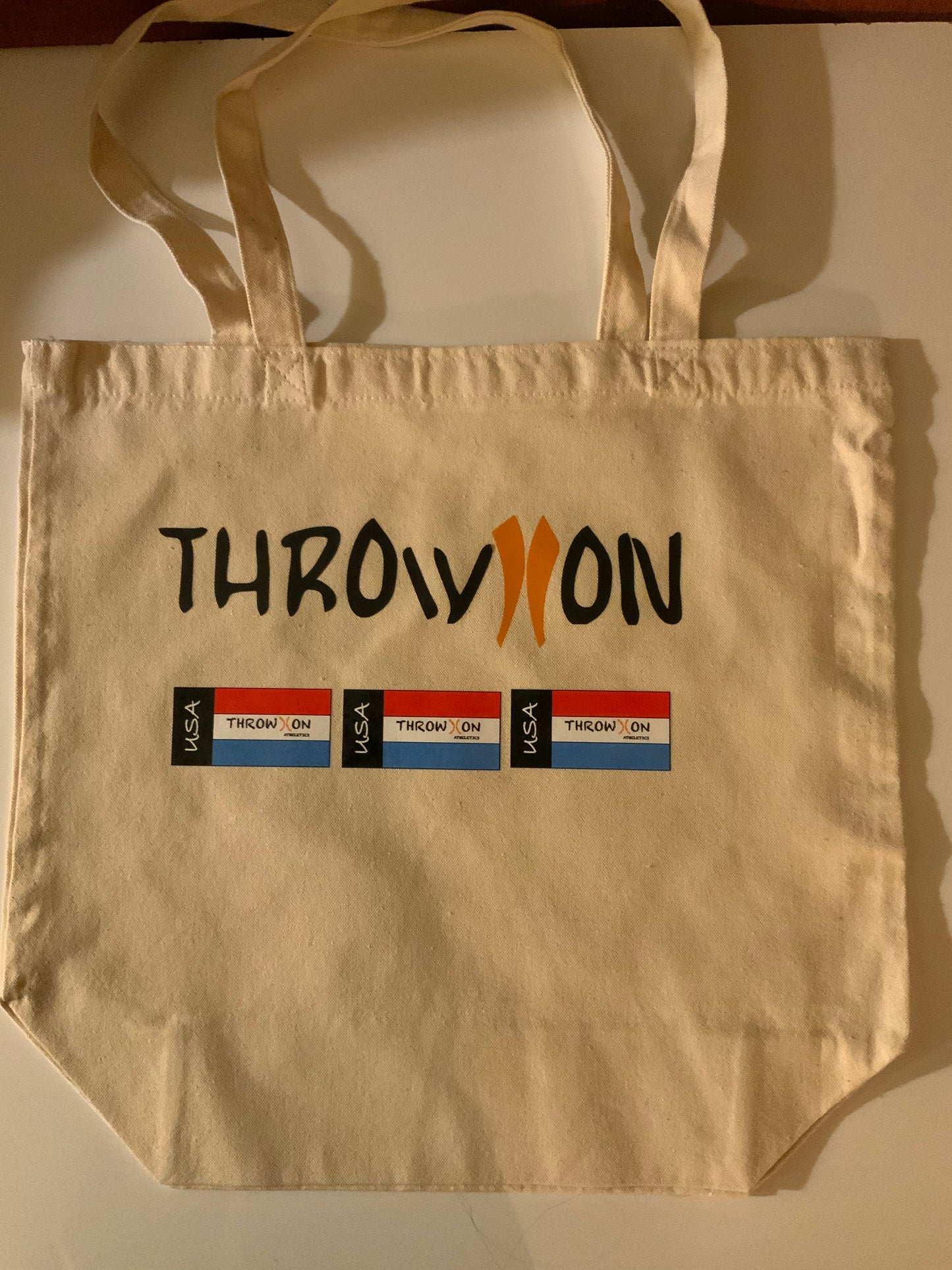 Throw On Canvas tote