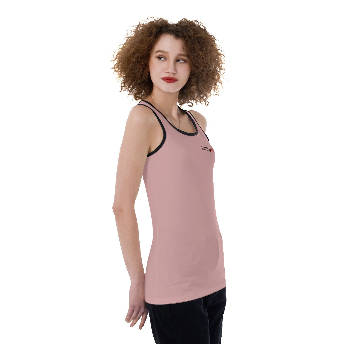 Throw On Peach Women's Back Hollow Tank Top