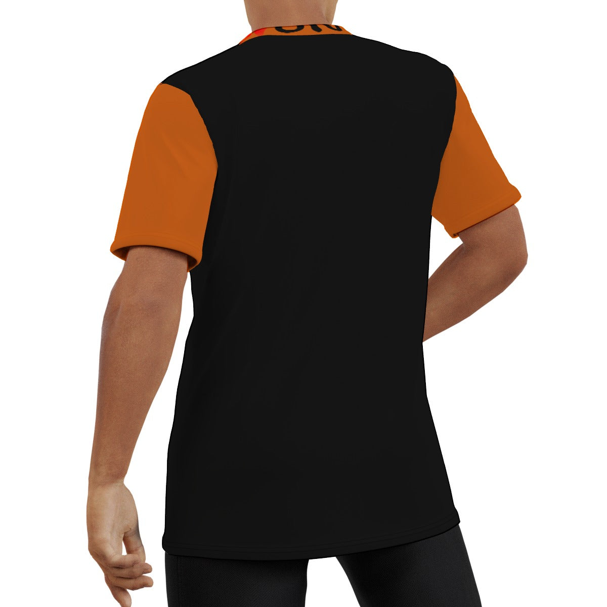 Throw On Black/ Orange Men's O-Neck T-Shirt